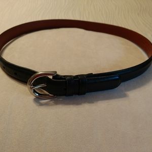 Coach women's black leather belt